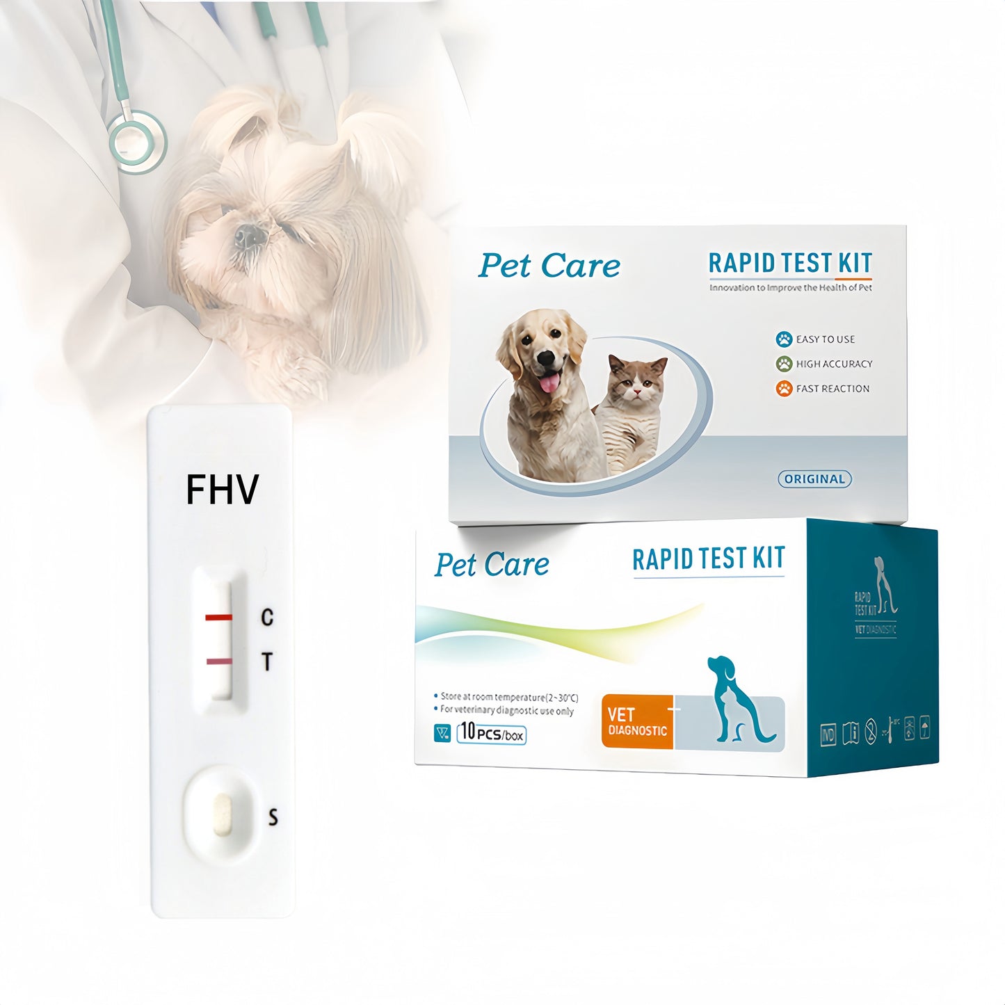 Feline HERPES Test for Cats – Type-1 Herpes (FHV) Antigen Home Test Kit