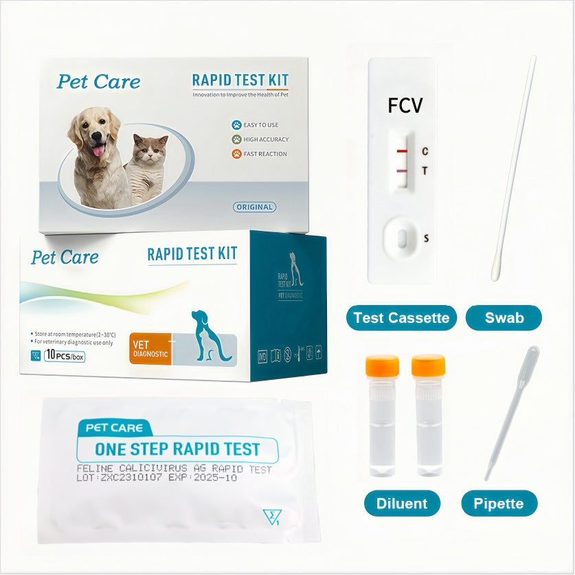 Calici Test for Cats – Feline CALICIVIRUS Rapid At-Home Test Kit (FCV)