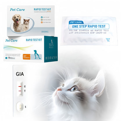 GIARDIA Test for Dogs & Cats – Canine / Feline Giardiasis Rapid At-Home Test Kit