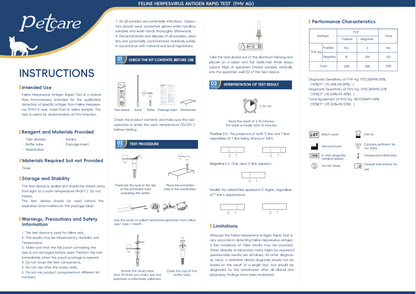 Feline HERPES Test for Cats – Type-1 Herpes (FHV) Antigen Home Test Kit
